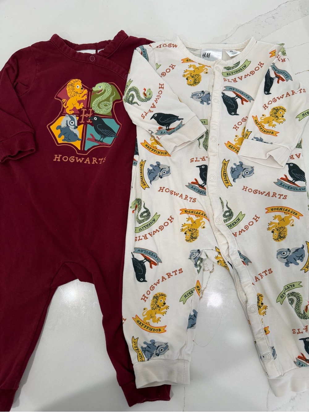 H&M Hogwarts Baby One-Piece Rompers - Burgundy & Cream